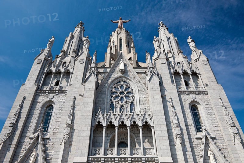 Sagrat Cor Catholic Church on Tibidabo Mountain, Barcelona, Catalonia, Spain