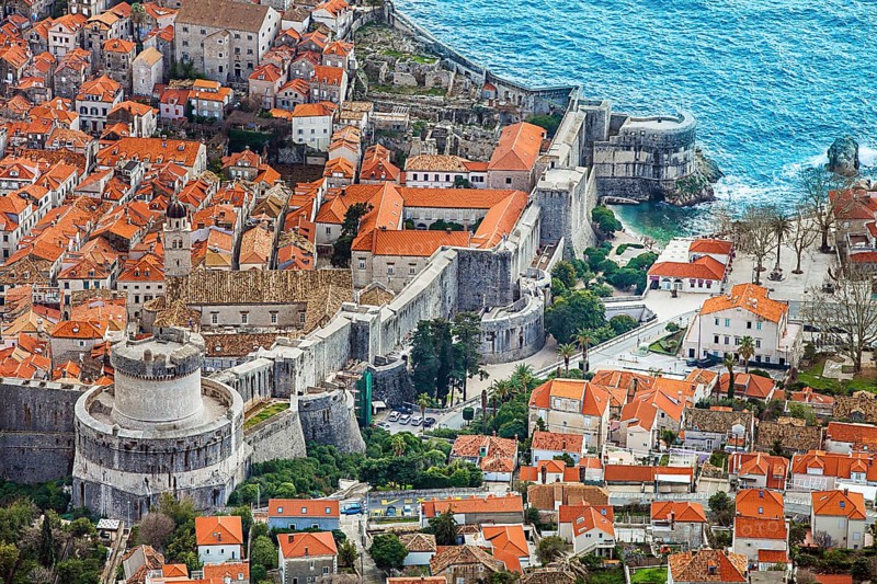 View of the old town of Dubrovnik Croatia