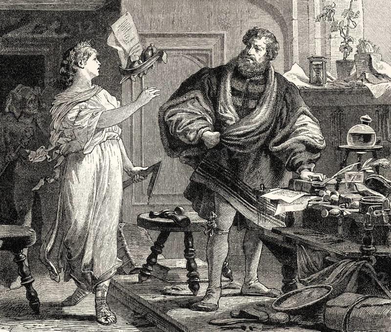 EXPLANATION OF AN ANCIENT WOODCUT, REPRESENTING HANS SACHS' POETICAL MISSION, poem by Johann Wolfgang von Goethe