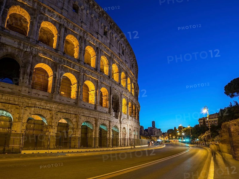 Night scene at Colosseum, Rome, Italy