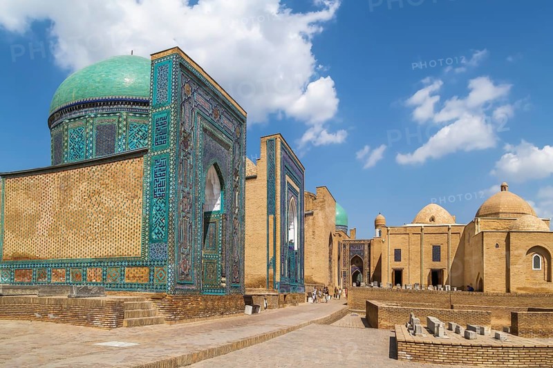 Complex of mausoleums Shahi Zinda in Samarkand, Uzbekistan