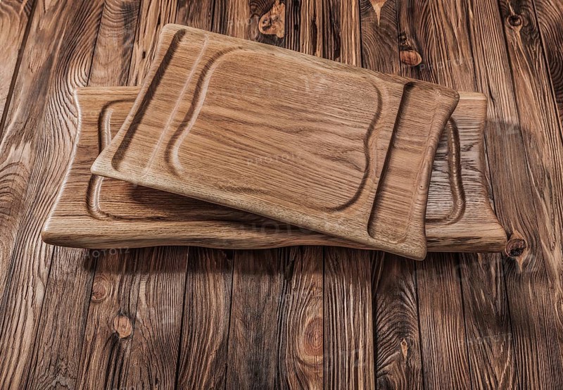 Two Oak Wood Steak Boards