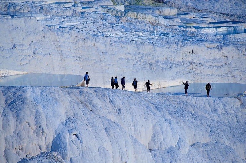 Sinter terraces of Pamukkale in Turkey