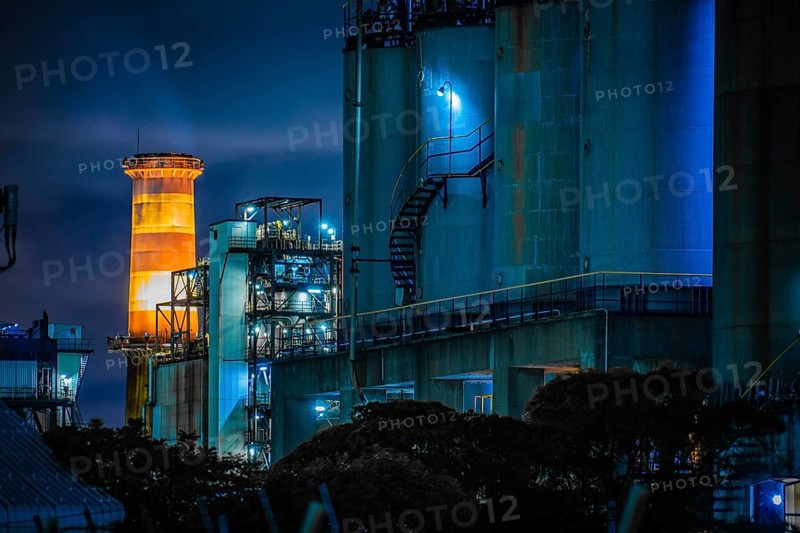 Factory night view of the Keihin region. Shooting Location: Kawasaki City, Kanagawa Prefecture