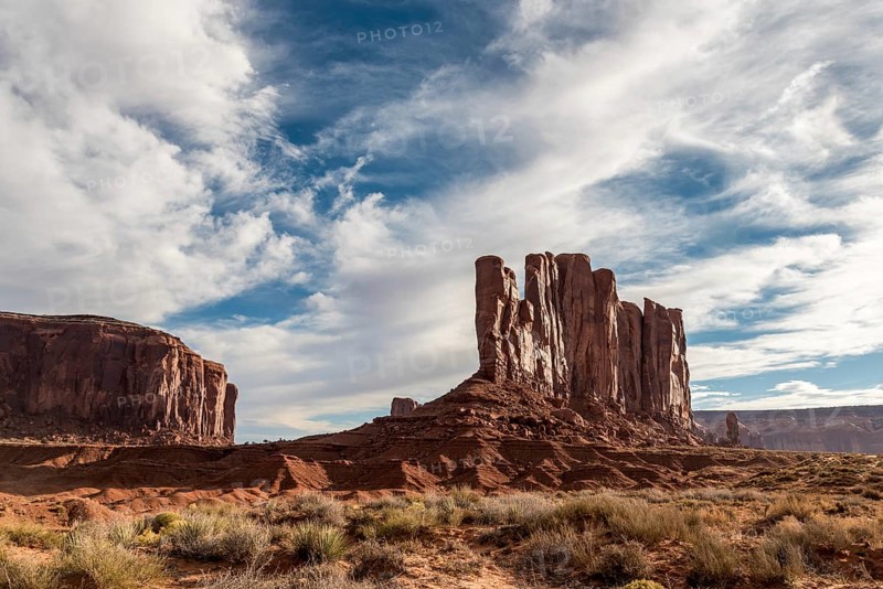 Unique rock formation in Monument Valley, USA