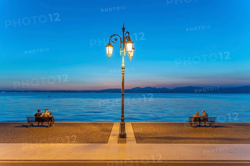Sunset over Lake Garda in Lazise, Italy
