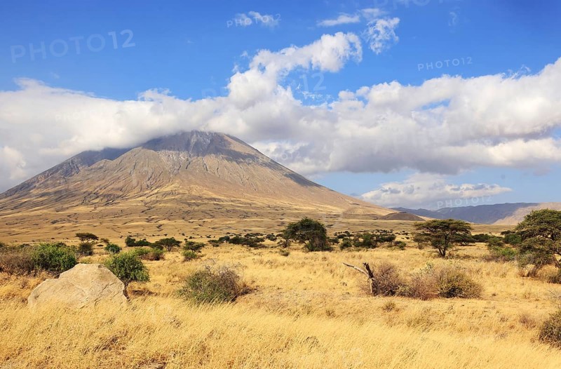 Ol Doinyo Lengai Mountain in the Savannah of Tanzania, East Africa, Lake Natron, Tanzania