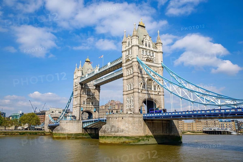 Tower Bridge crossing the River Thames in London, United Kingdom