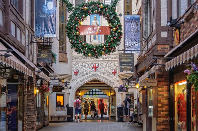 Inside London Court shopping arcade, Perth, WA, Australia