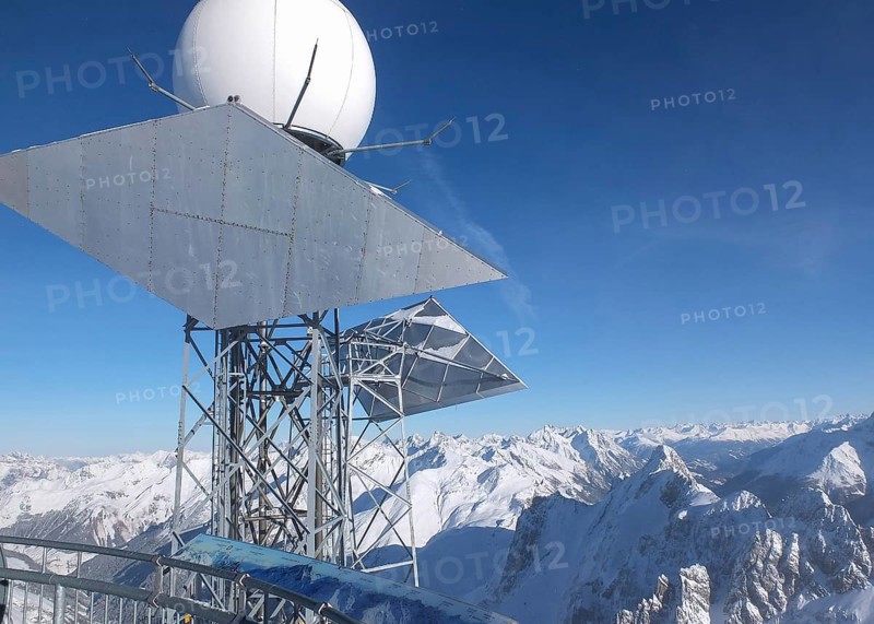 View from the top of the Valluga mountain in Austria