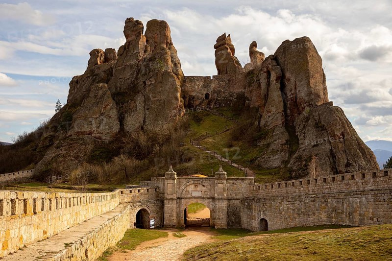 The Belogradchik Rocks are a group of strangely shaped sandstone and conglomerate rock formations located on the western slopes of the Balkan Mountains near the town of Belogradchik, Bulgaria