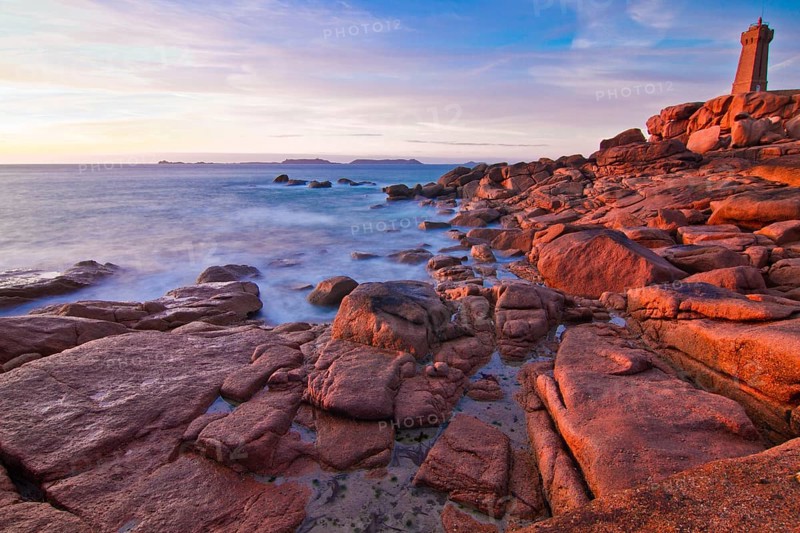 Men Ruz lighthouse, Côte de Granit Rose, Brittany