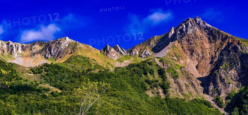 Mountains View from Route of La Braña de Mumian PR.AS-11, Somiedo Natural Park, Principado de Asturias, Spain