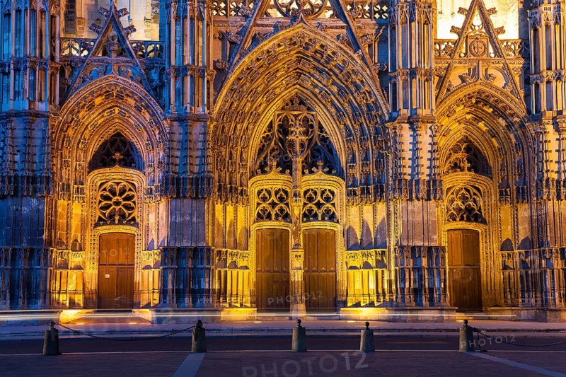 Entrance of the Cathedral of Tours, Indre-et-Loire, France