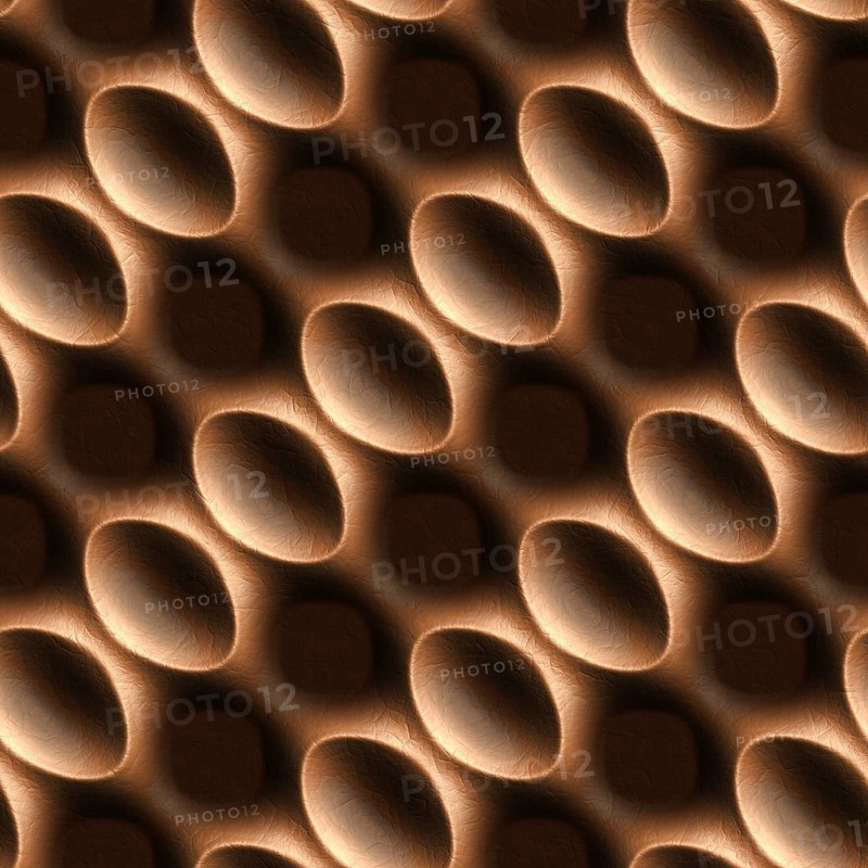3D effect seamless background, wallpaper decoration brown leather pattern