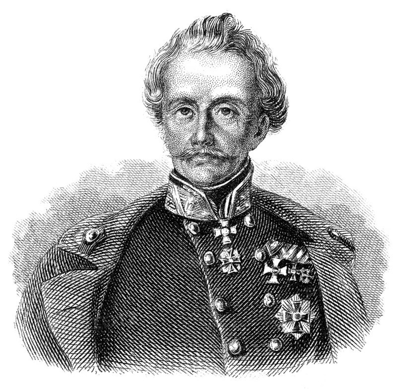 Portrait of Heinrich Hermann Josef Freiherr von Heß or Hess, 1788 - 1870, an Austrian soldier and field marshal, Portrait von Heinrich Hermann Joseph Freiherr von Heß, 1788 - 1870, ein österreichischer Feldmarschall