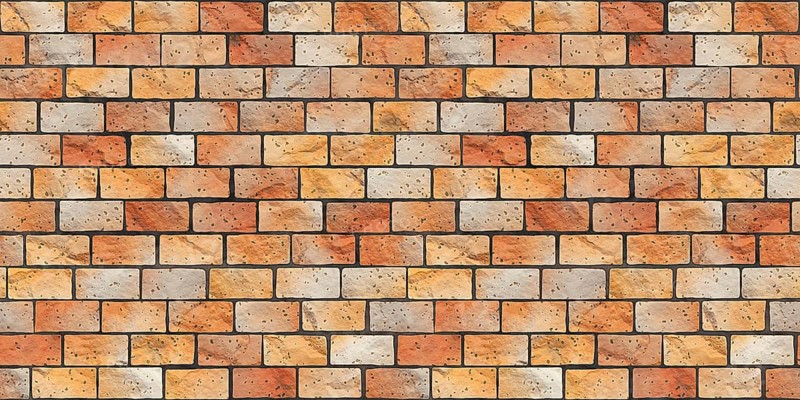 An illustration of a brick stone wall banner background seamless texture