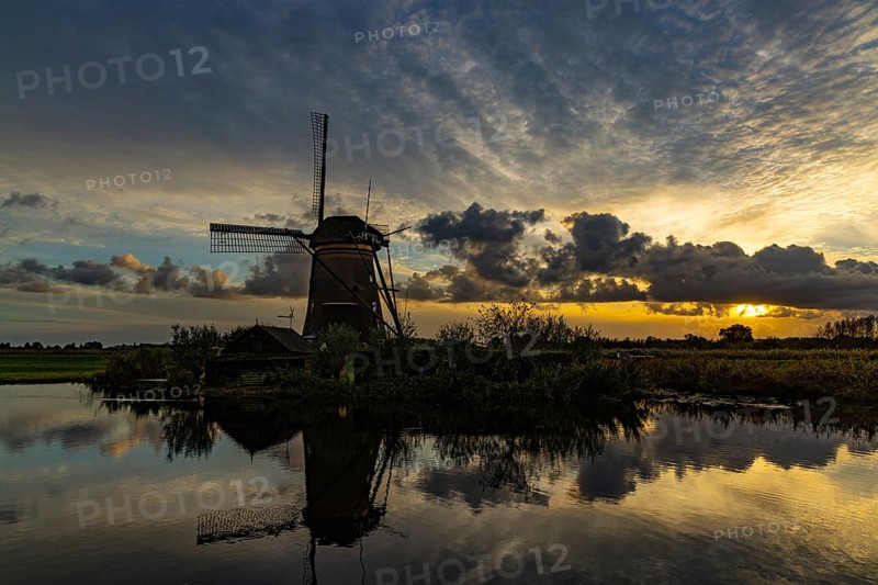 Evening at Kinderdijk, Netherlands