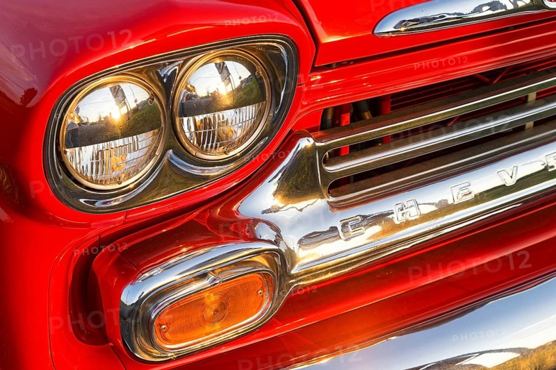 Automobile, red vintage truck, Province of Quebec, Canada