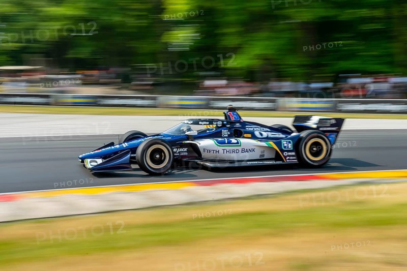 GRAHAM RAHAL (15) of New Albany, Ohio travels through the turns during a practice for the Sonsio Grand Prix at Road America in Elkhart Lake WI