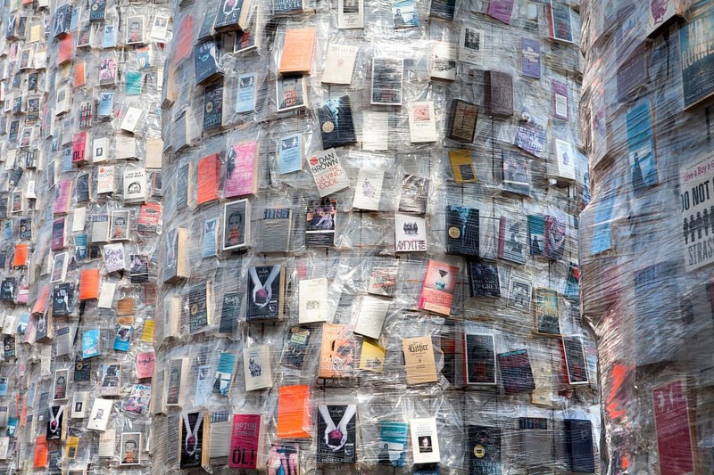 'The Parthenon of Books' by the Argentinian conceptual artist Marta Minujin, banned books, documenta 14 exhibition, 2017, Kassel, Germany