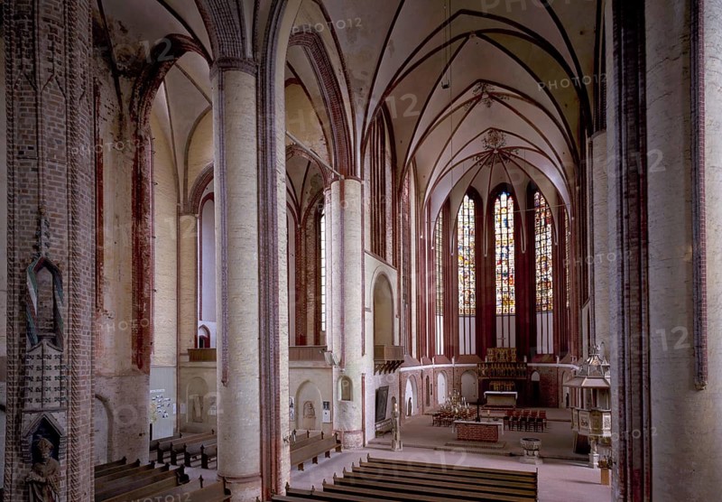 View from the organ loft in east direction, former pilgrimage church, St., Sankt, Saint
