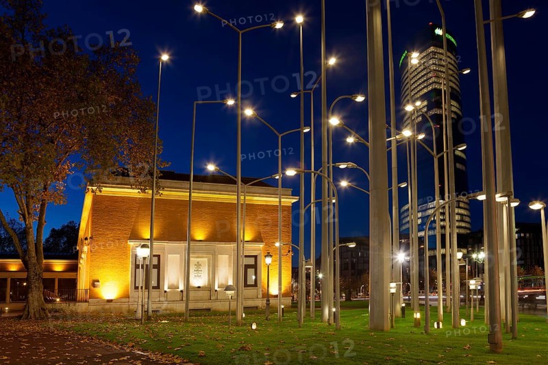 Streetlamp forest, Bilbao, Bizkaia, Basque Country, Spain