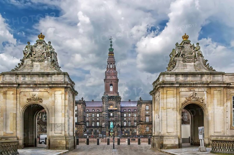Christiansborg Palace in central Copenhagen, is the seat of the Danish Parliament, the Danish Prime Minister's Office and the Danish Supreme Court, Denmark