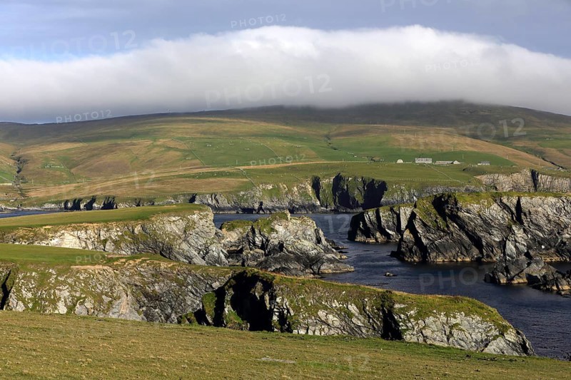 Cliff coast of Southern Mainland, Shetland islands, Scotland, United Kingdom