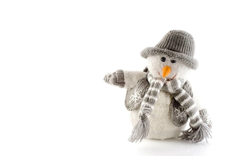 Snowman with clothes