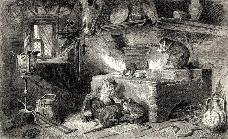 Witches' Kitchen, first part of the tragic play Faust by Johann Wolfgang von Goethe