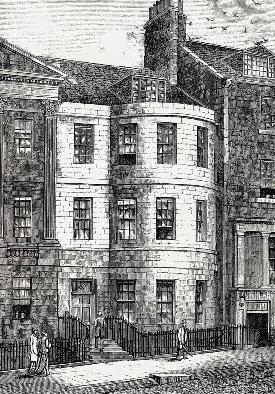 Sir Walter Scott's house in Castle Street, Edinburgh, Scotland, 19th century