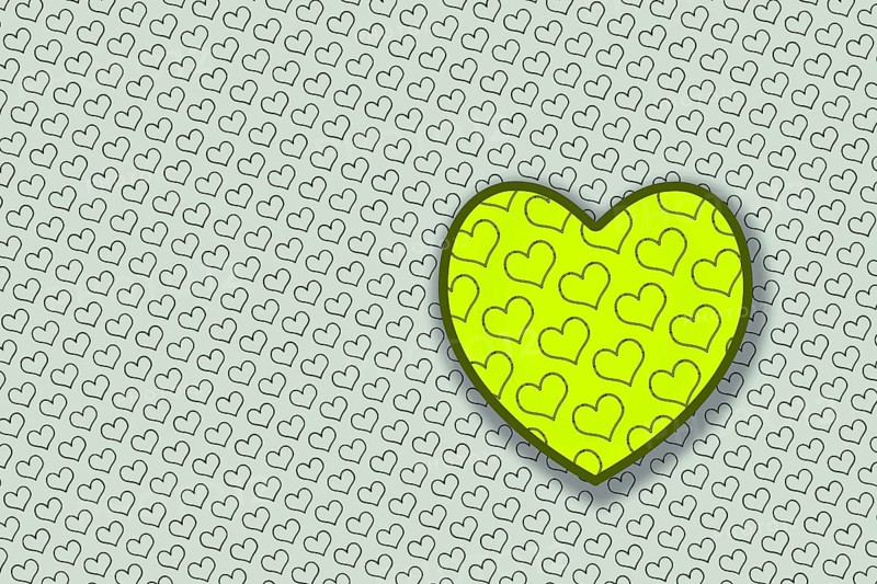Elegant decorative heart pattern design for fabric, wallpaper, gift paper, banner, cover, poster, presentation, magazine, leaflet