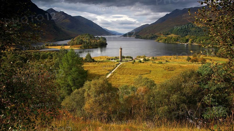 Europe, Scotland, Great Britain, England, Landscape, Glenfinnan Monument, Glenfinnan