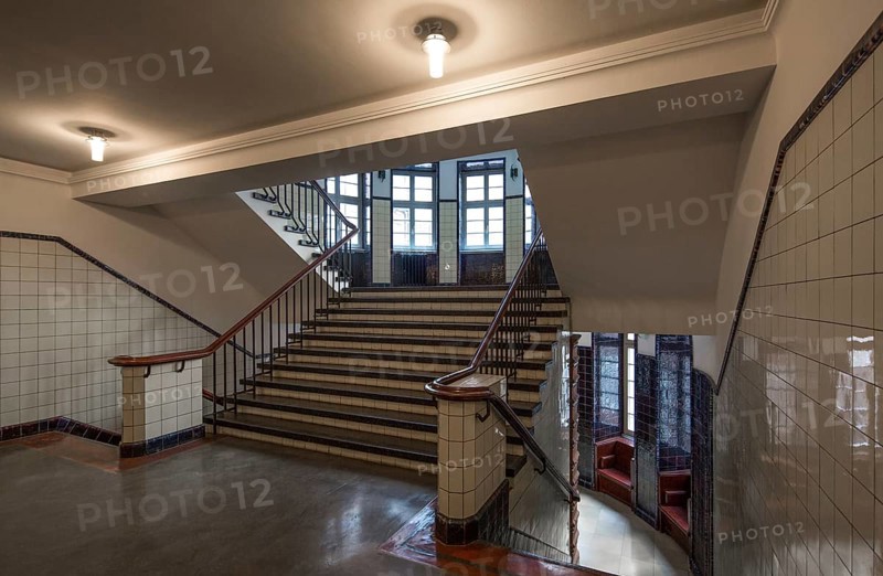 Hamburg Kontorhaus CHILEHAUS, built 1922-24 by Fritz Höger, staircase on the first floor