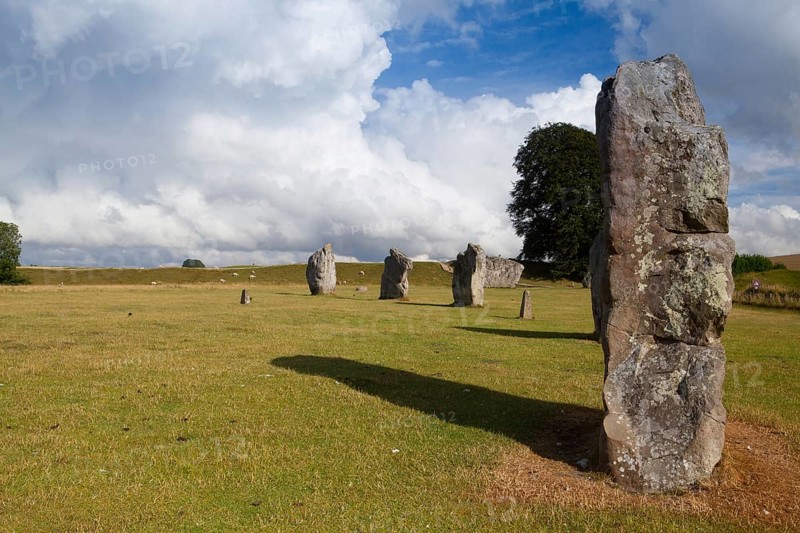 Stone circle in Avebury. It is the largest stone circle in the world. Great Britain
