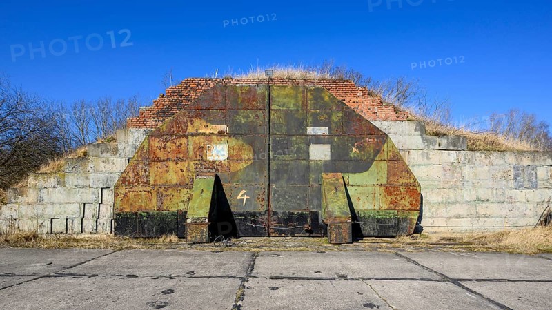 Bunker on an old russian airfield for fighter plane