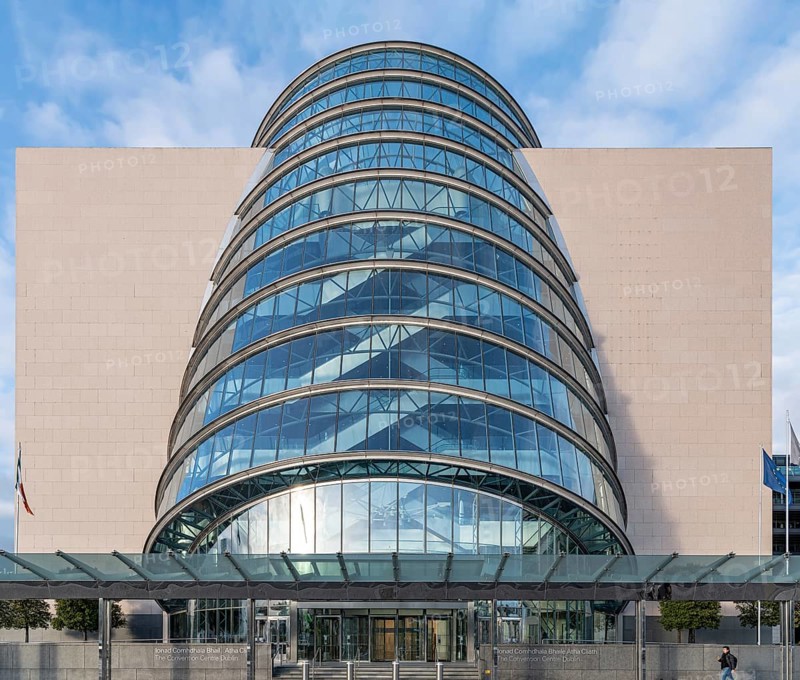 The Entrance to the Dublin Convention Centre in the Docklands, Dublin, Ireland