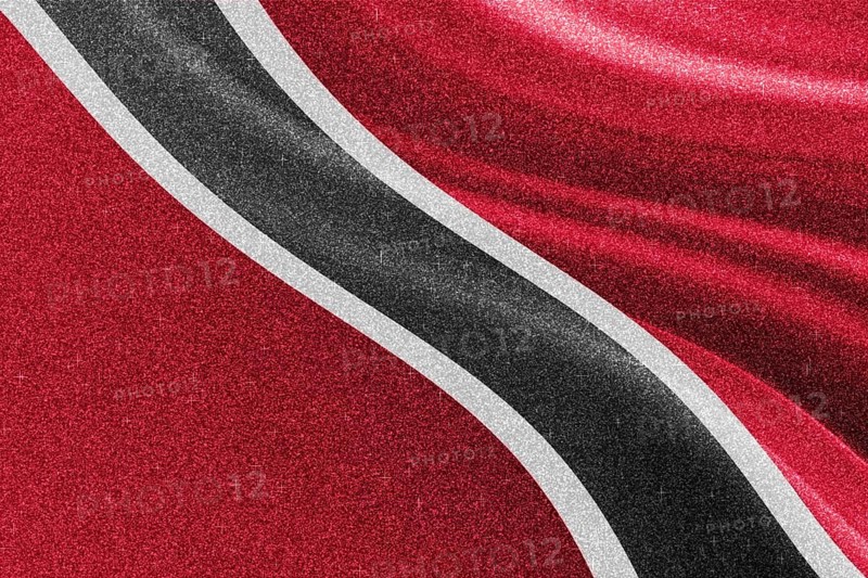 Trinidad and Tobago glitter flag, national flag, glittering flag sparkle background