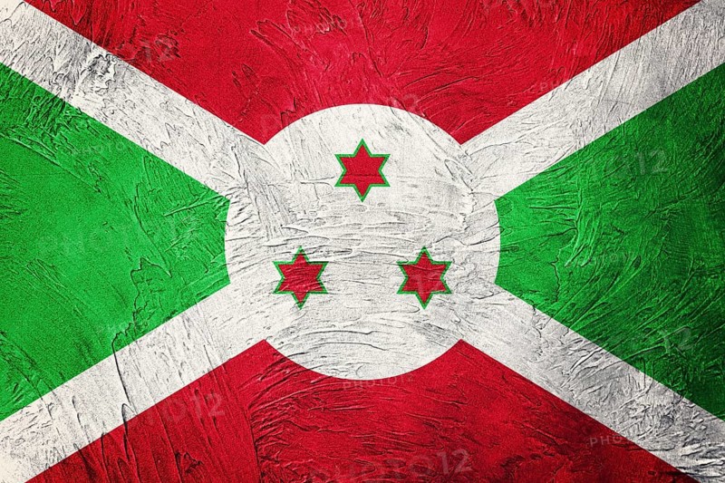 Grunge Burundi flag. Burundi flag with grunge texture