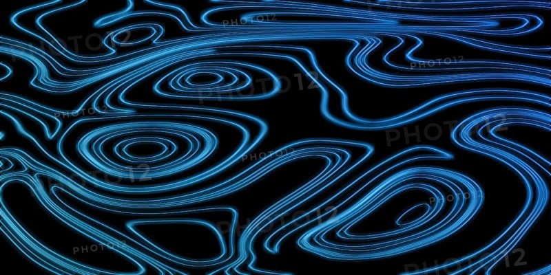 Neon Glow blue lines on a dark background, Glowing background