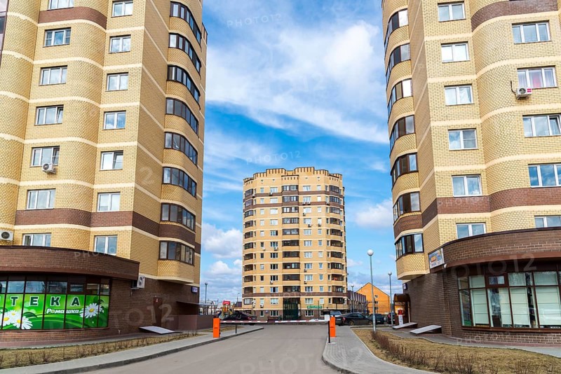 Andreevka, Russia, April 11.2016. The residential complex Uyutniy