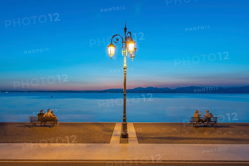 Sunset over Lake Garda in Lazise, Italy