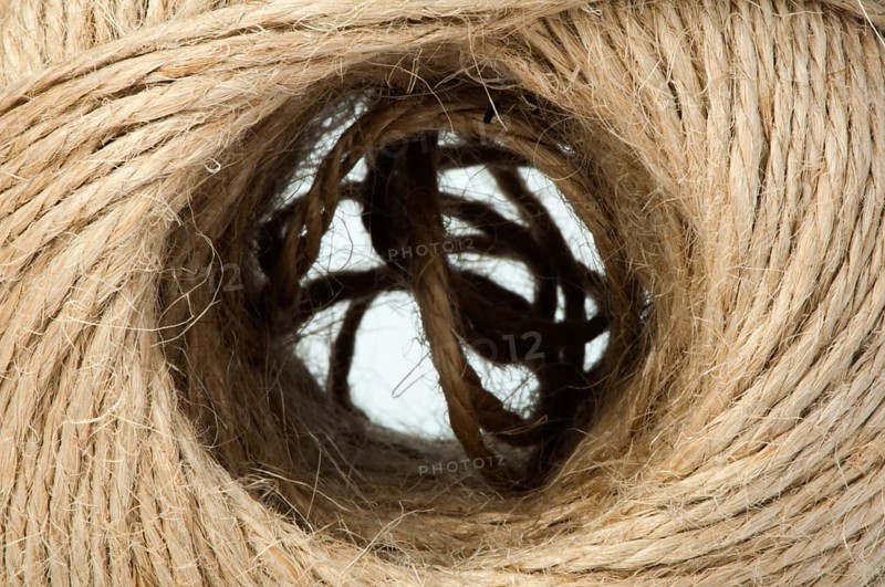 Hemp rope close up background