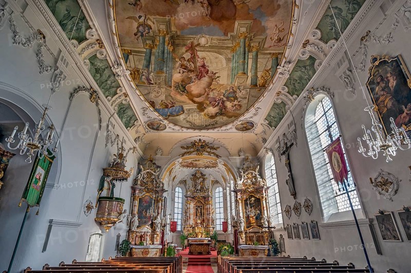 St George and Florian is a listed Catholic parish church in Reicholzried, Allgäu, Bavaria, Germany