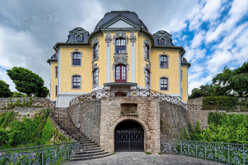 A view of the park and the Dornburg castles near Jena in Thuringia in summer