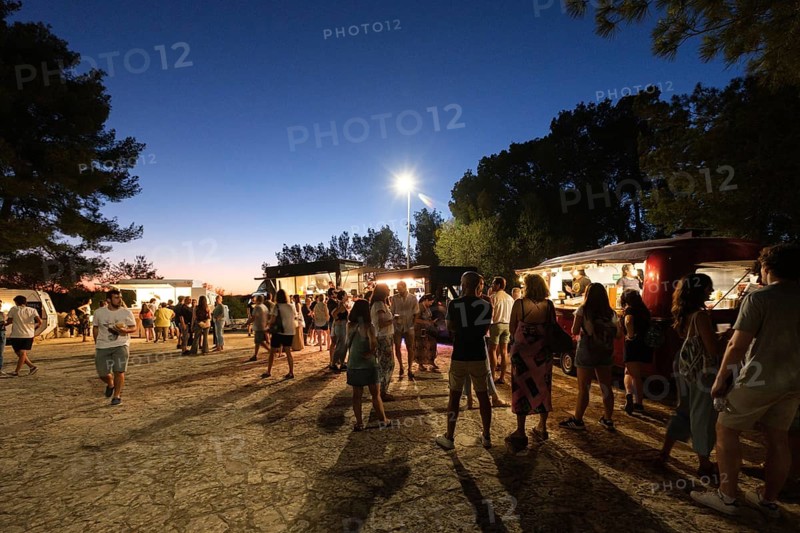 Food truck area, Trio Tanxugueiras, Sanctuary of Consolation, Sant Joan, Majorca, Spain