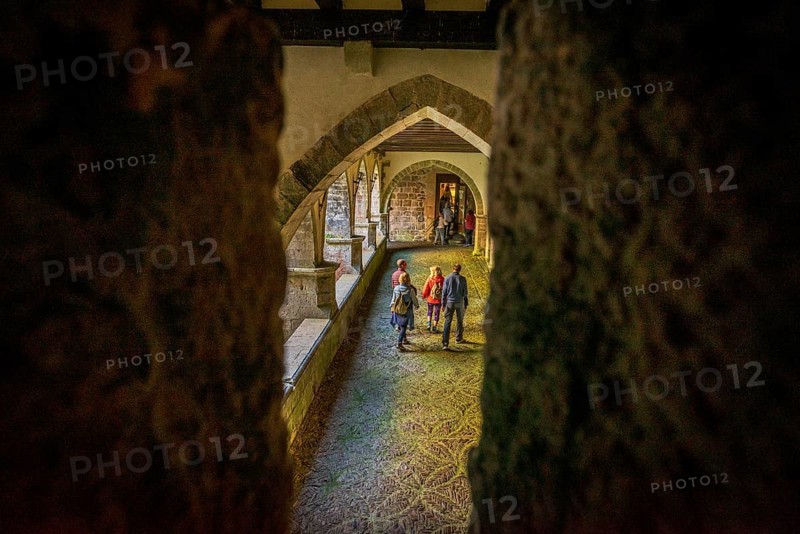 Roncesvalles, Gothic cloister, Royal Collegiate Church of Santa María de Roncesvalles, Santiago's road, Navarra, Spain