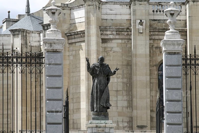 Statue of Pope John Paul II in Madrid Spain