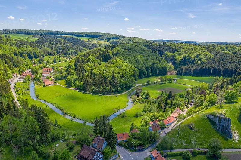 Gundelfingen, valley of the Lauter or Großes Lautertal, left tributary of the Danube, Swabian Alb, Baden-Württemberg